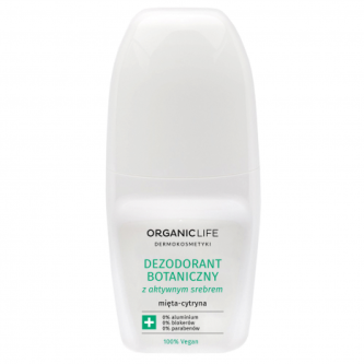 Dezodorant botaniczny ze srebrem koloidalnym - mięta, cytryna, Organic Life, 50 ml